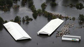Hurikán Florence s sebou přinesl ničivé záplavy, (18. 9. 2018).