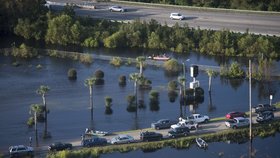 Hurikán Florence s sebou přinesl ničivé záplavy, (18.09.2018).