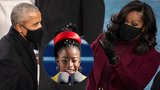 Obamová na inauguraci Bidena okřikovala manžela. Básnířka popsala, co za sporem stálo