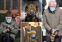 Překvapivá hvězda inaugurace? Senátor Sanders a jeho rukavice. Jsou hitem internetu