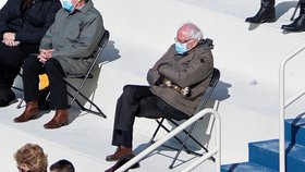 Bidenova inaugurace: Neúspěšný kandidát na prezidenta USA Bernie Sanders, (20.01.2021).