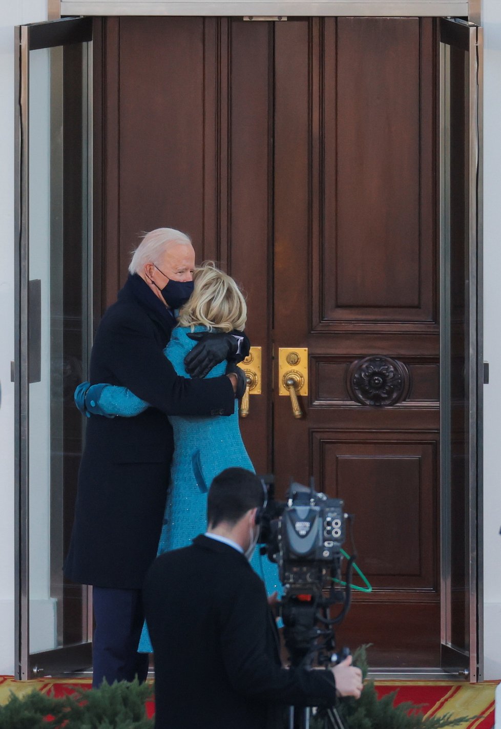 První pár USA Joe a Jill Bidenovi v Bílém domě, (20.01.2021).