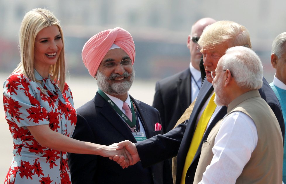Americký prezident Donald Trump s manželkou Melanií zahájil návštěvu v Indii, (24.02.2020).