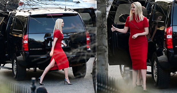 Podpatky a šaty jsou zpět. Ivanka Trumpová se na Floridě vymódila ke švagrové