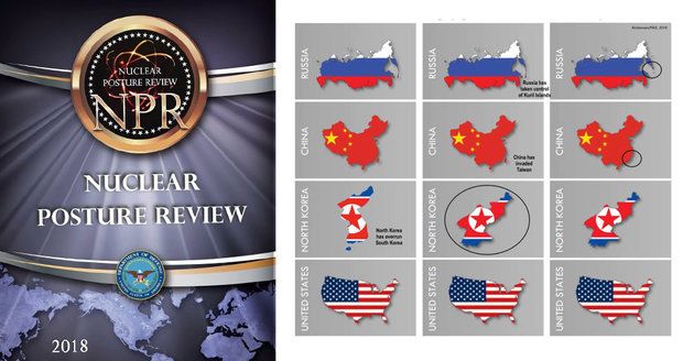 Nová jaderná doktrína USA je plná chyb: Tchaj-wan prý patří Číně a Kurily Rusku