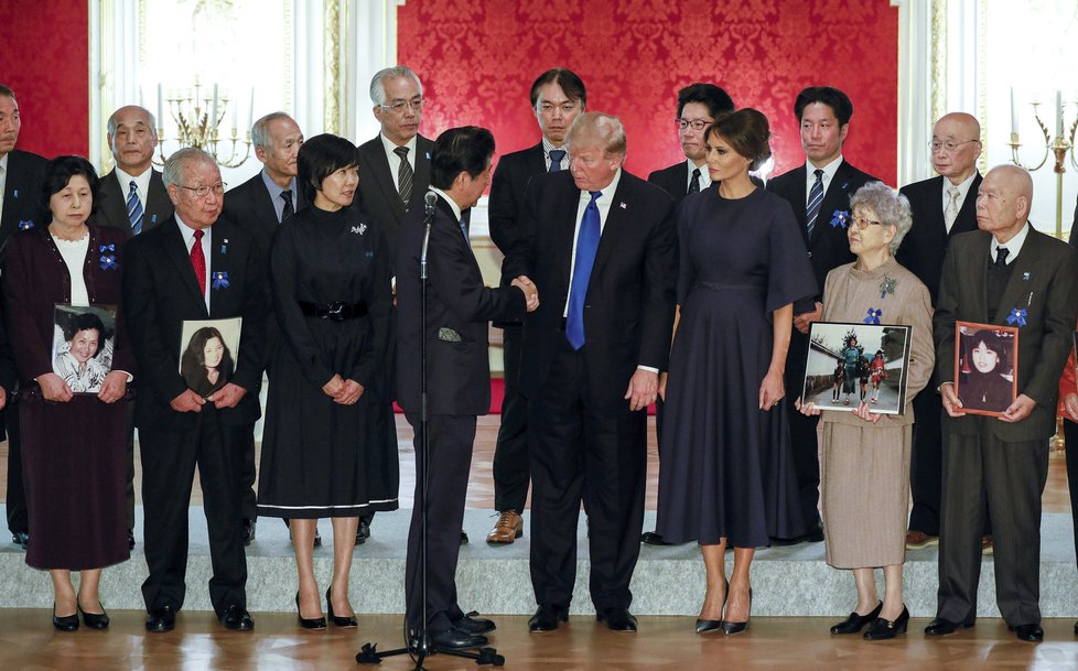 Donald Trump s manželkou Melanií na oficiální návštěvě Japonska