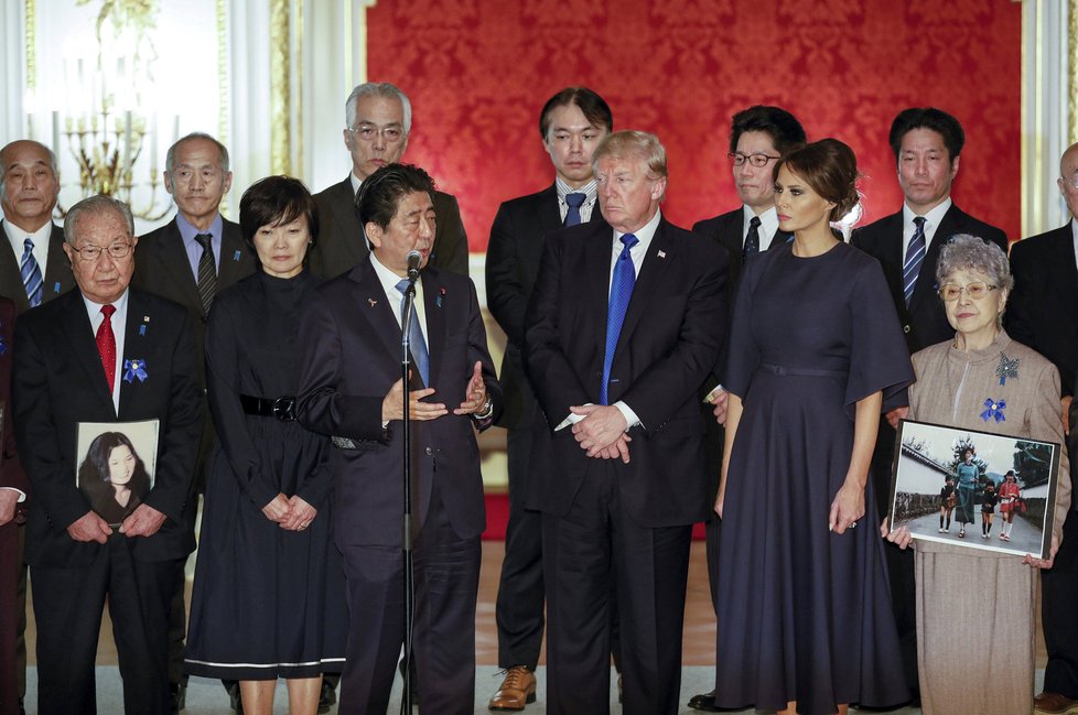 Donald Trump s manželkou Melanií na oficiální návštěvě Japonska