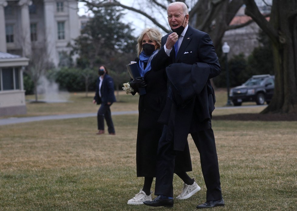 Prezident USA Joe Biden s manželkou Jill.