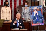 Perličky z Bidenova projevu: Pusinky druhého gentlemana, šaty první dámy a ženy za prezidentem