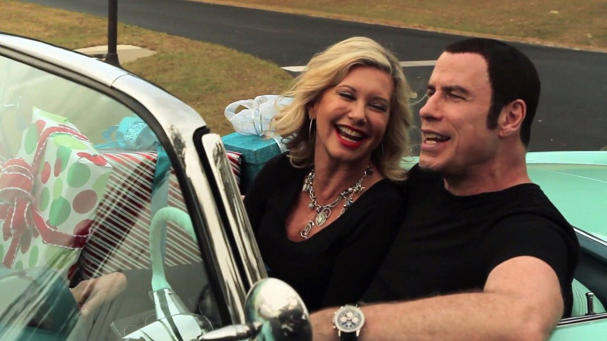 John Travolta a Olivia Newton-John.