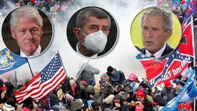 V reakci na nepokoje v Kapitolu přicházejí od světových lídrů a amerických exprezidentů ostrá slova.