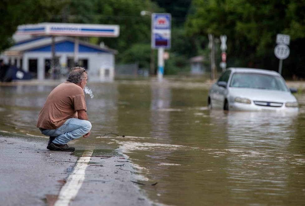 Záplavy v americkém státě Kentucky. (30.7.2022)