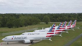 Boeingy 737 MAX 8 společnosti American Airlines (Ilustrační foto)