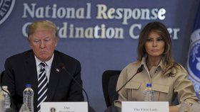 První dáma USA Melania Trumpová se vrátila do veřejného života a doprovodila prezidenta Donalda Trumpa na schůzku s agenturou FEMA (6.06.2018).