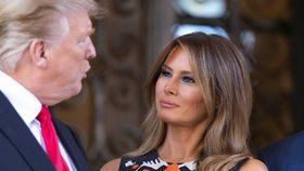 První dáma USA Melania Trumpová s manželem, prezidentem Donaldem Trumpem.