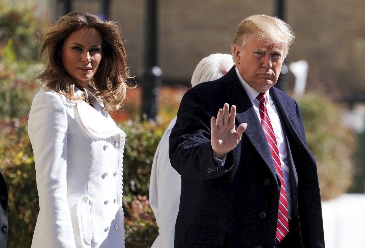 První dáma USA Melania Trumpová s manželem, prezidentem Donaldem Trumpem.