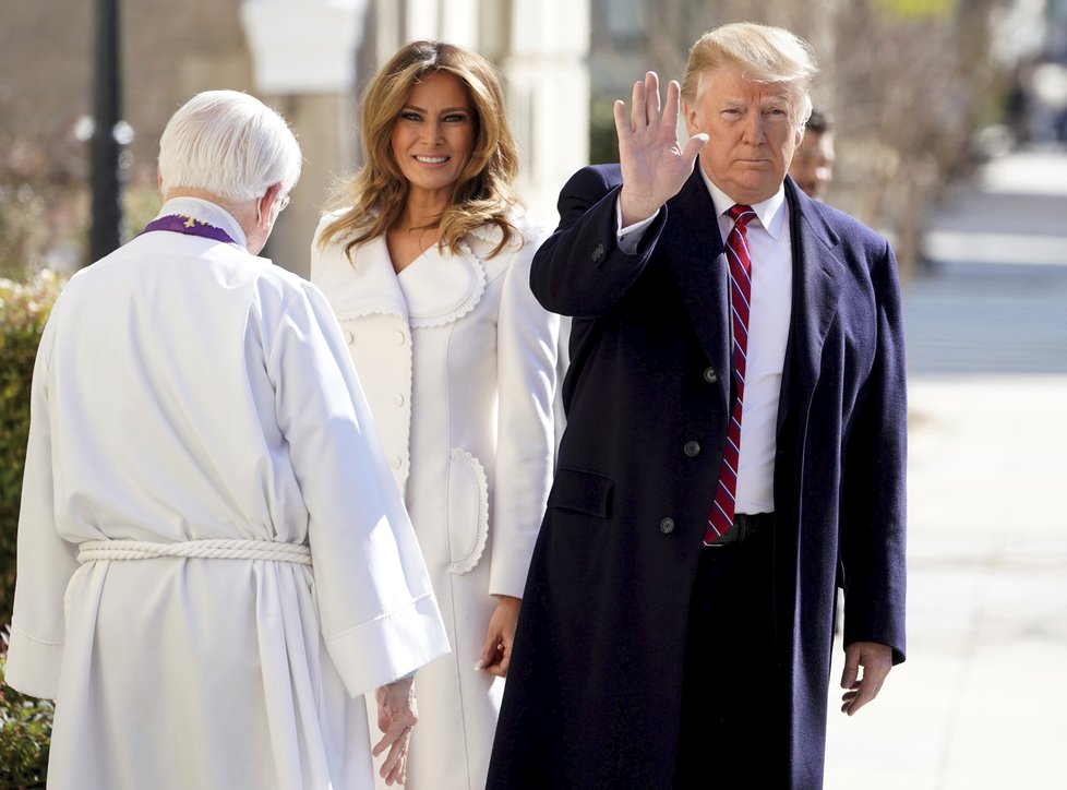 První dáma USA Melania Trumpová s manželem, prezidentem Donaldem Trumpem