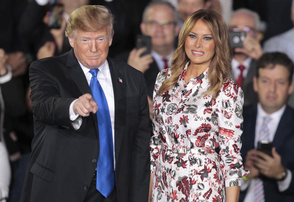 Prezident Donald Trump s manželkou Melanií.