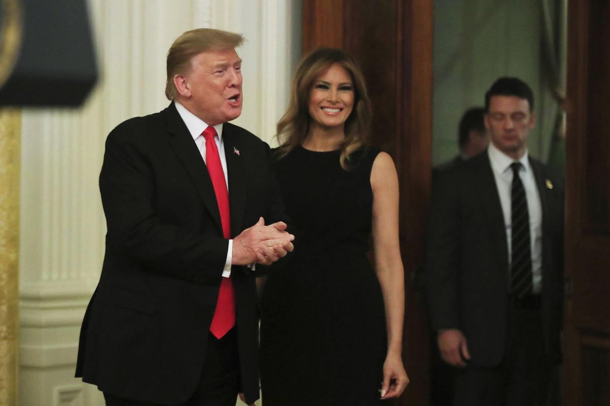 Prezident Donald Trump s manželkou Melanií.