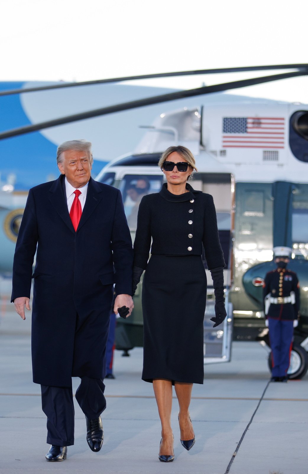 Donald Trump a Melania Trump na cestě do Texasu