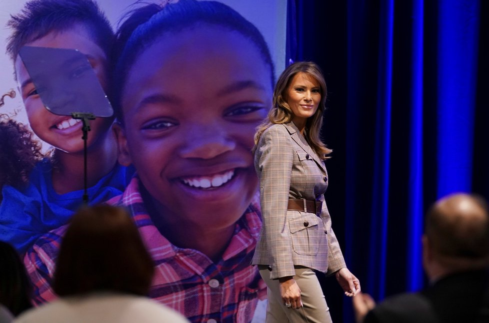 První dáma USA Melania Trumpová na konferenci PTA (10. 03. 2020)