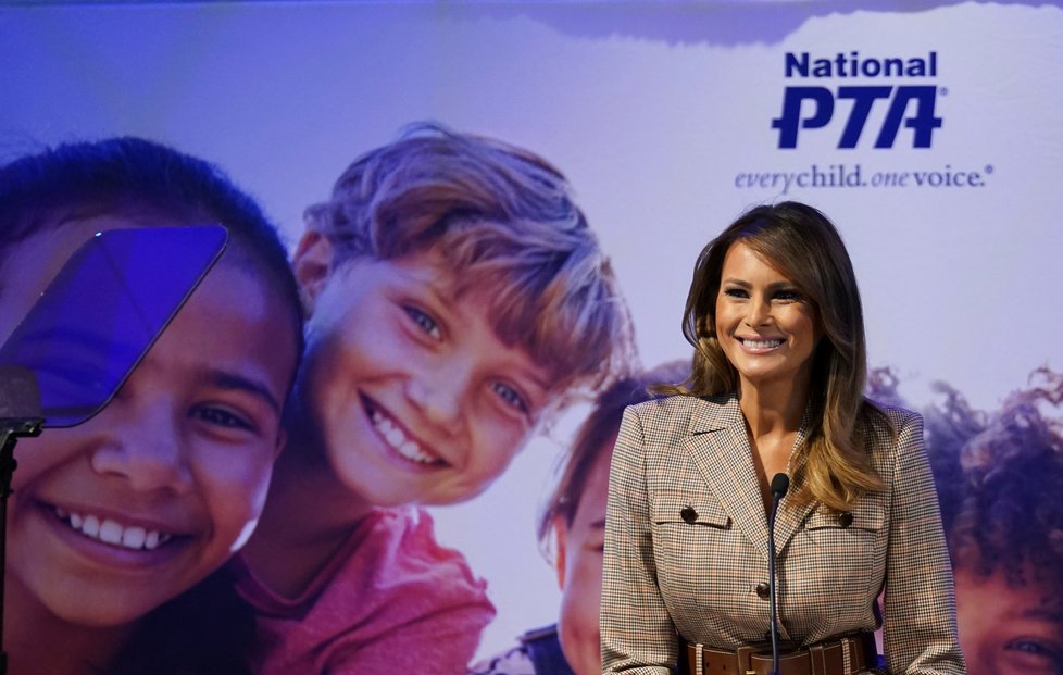 První dáma USA Melania Trumpová na konferenci PTA (10. 03. 2020)
