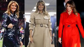 První dáma USA Melania Trumpová má celou sbírku kabátů.