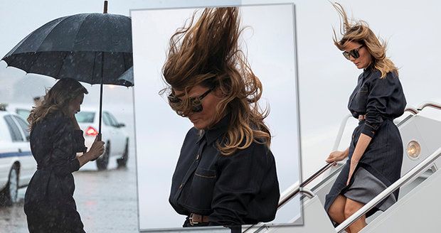 Melania Trumpová marně bojovala s živly: První dámu pozlobil vítr i déšť