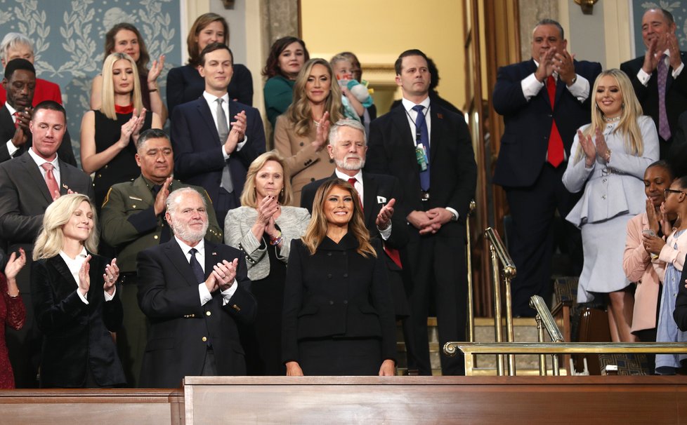 První dáma USA Melania Trumpová na projevu o stavu unie (4.02.2020)