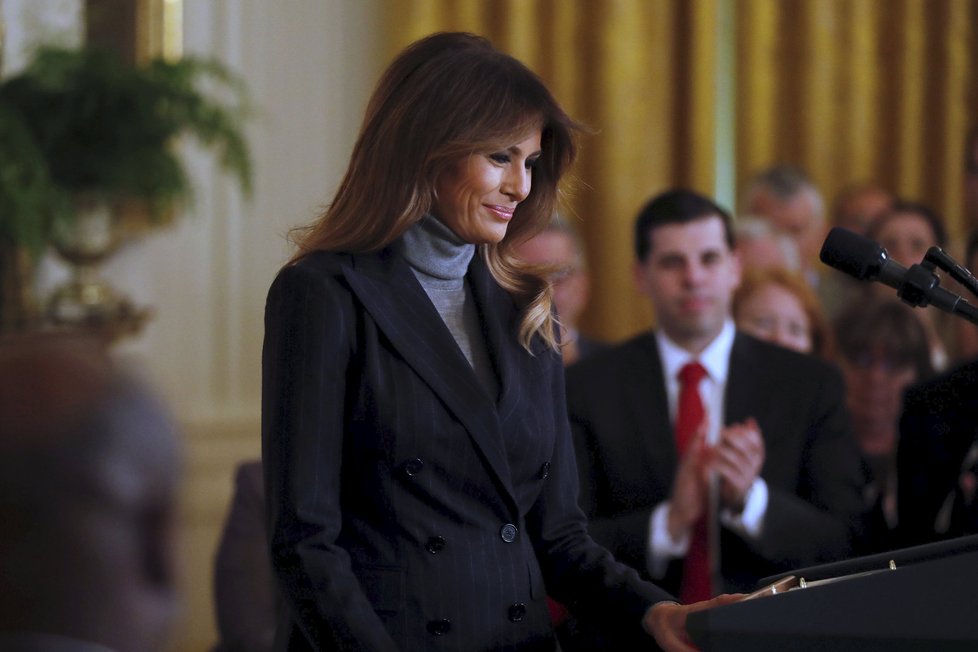 Melania Trumpová promluvila o boji s opioidy.