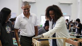 Exprezident Barack Obama s manželkou Michelle.