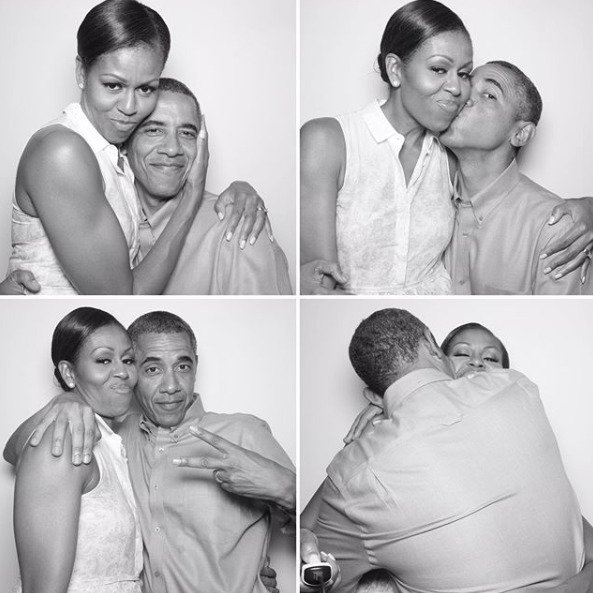 Exprezident Barack Obama se na instagramu pochlubil sérií snímků s manželkou.