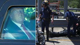 Kolona prezidenta Donalda Trumpa měla nehodu, tři strážníci skončili v nemocnici.