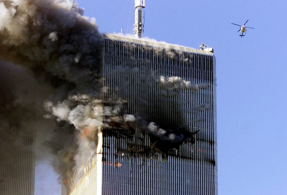 Útok na Světové obchodní centrum 11. září 2001.