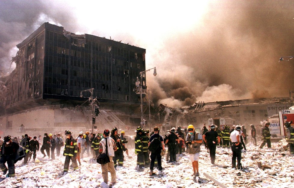 Útok na Světové obchodní centrum 11. září 2001.