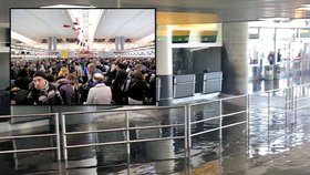 Porucha potrubí na letišti JFK Airport