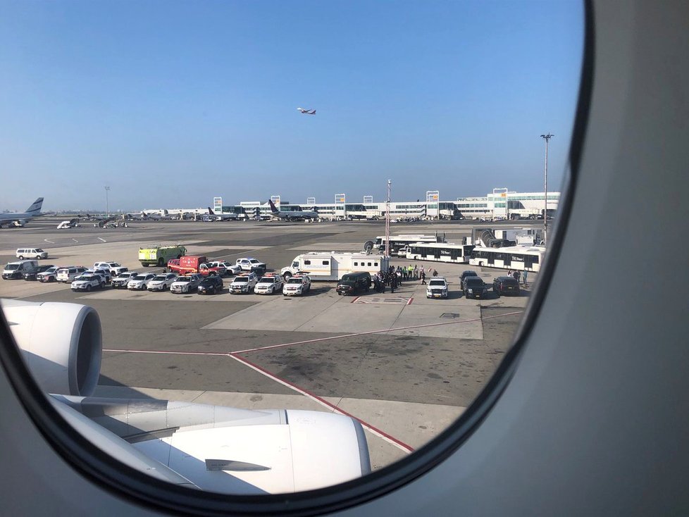 Zhruba stovka cestujících linkového letu z Dubaje do New Yorku dnes pocítila nevolnost, kvůli čemuž byl letoun společnosti Emirates na newyorském Kennedyho letišti odstaven mimo příletový terminál.