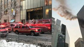 Mrakodrap Trump Tower v plamenech. Prezidentův syn: Na místě jsou zranění