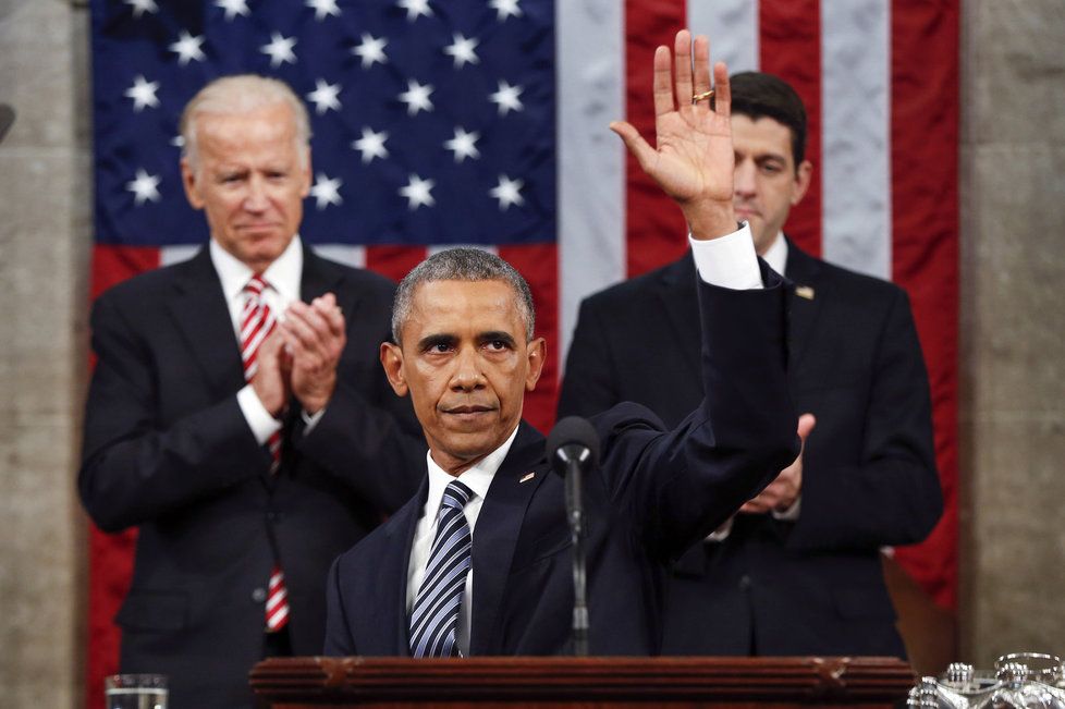 Americký prezident Barack Obama mluvil o válce proti terorismu i americké politice.