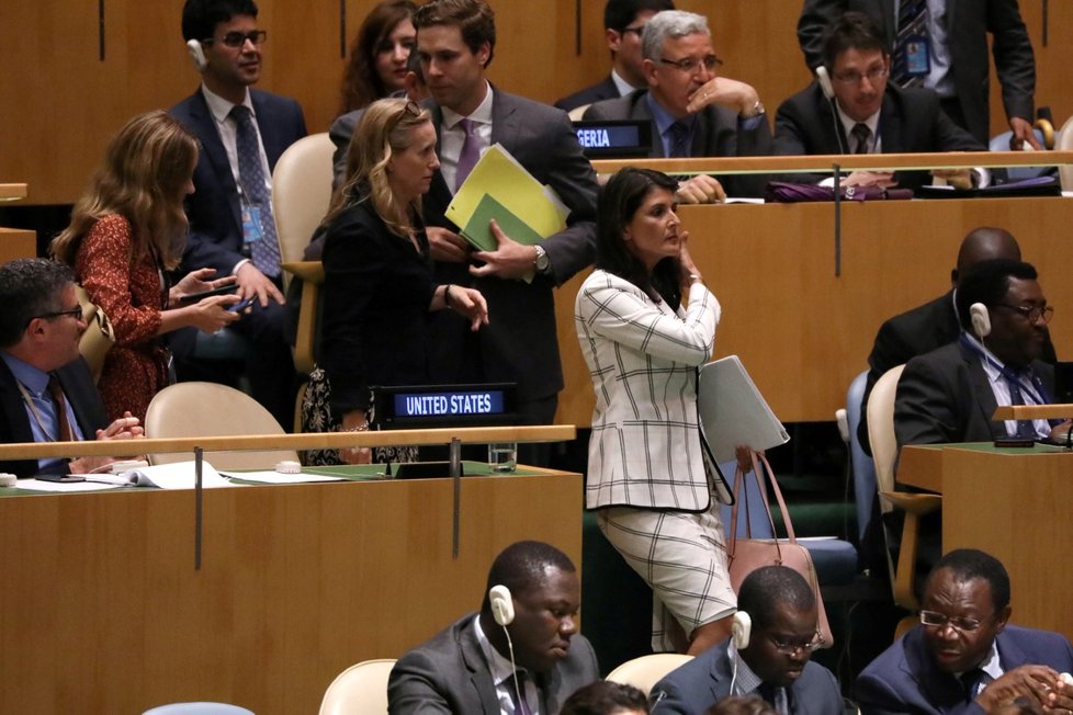 Americká velvyslankyně v OSN Nikki Haleyová