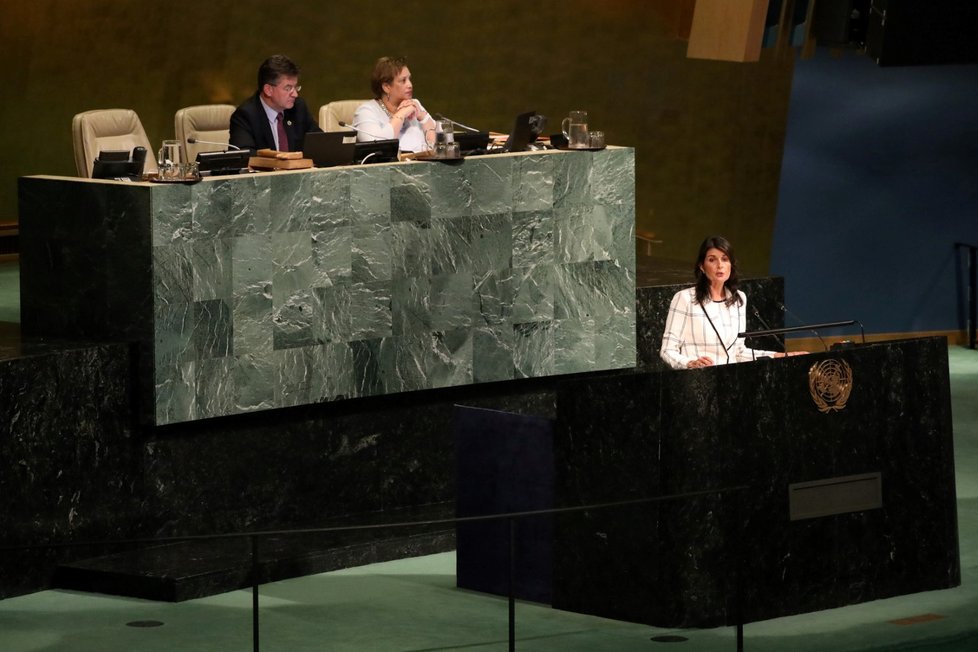 Americká velvyslankyně v OSN Nikki Haleyová