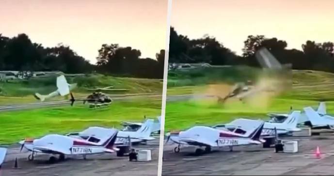 Na letišti v Carlisle v USA zemřel pilot malého letadla po srážce s policejním vrtulníkem.