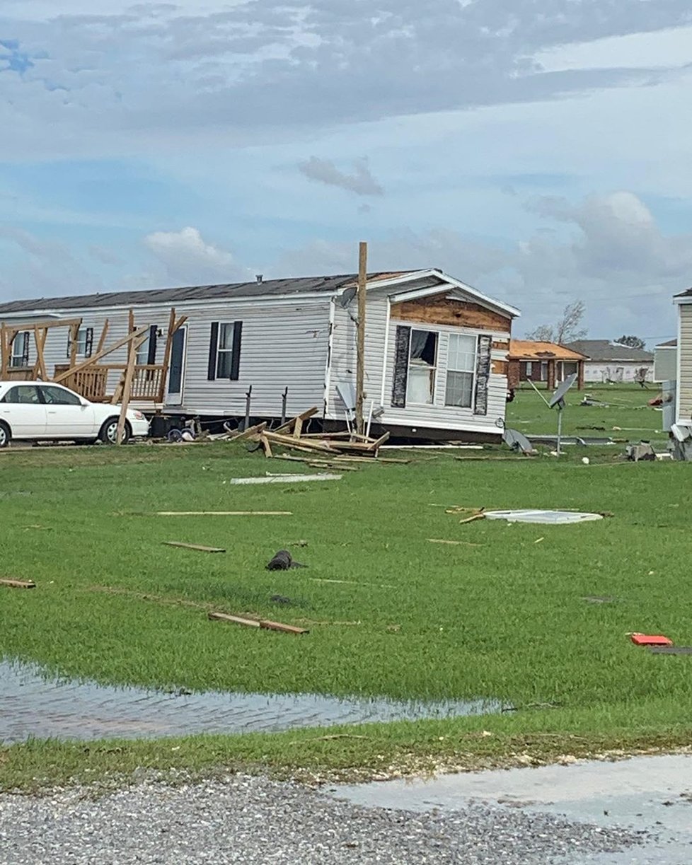 Následky bouře Laura v americkém státě Louisiana