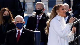 Jennifer Lopez na inauguraci Joea Bidena.