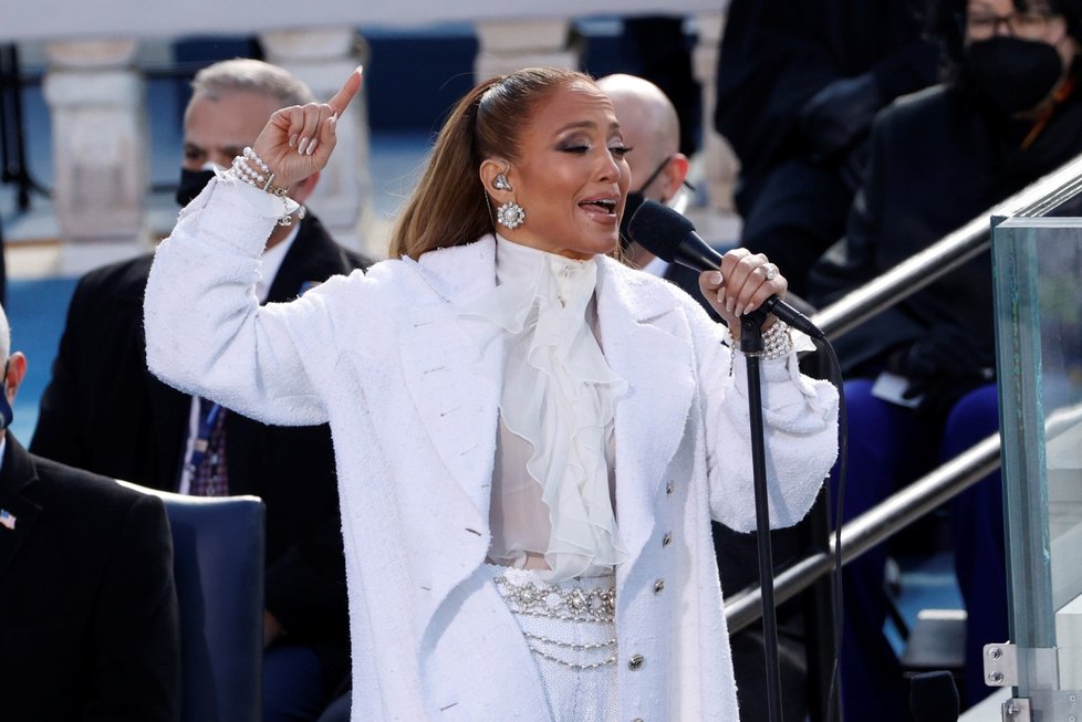 Jennifer Lopez na inauguraci Joea Bidena.