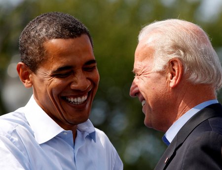 Rok 2008: Joe Biden a Barack Obama ještě předtím, než společně vstoupili do Bílého domu.