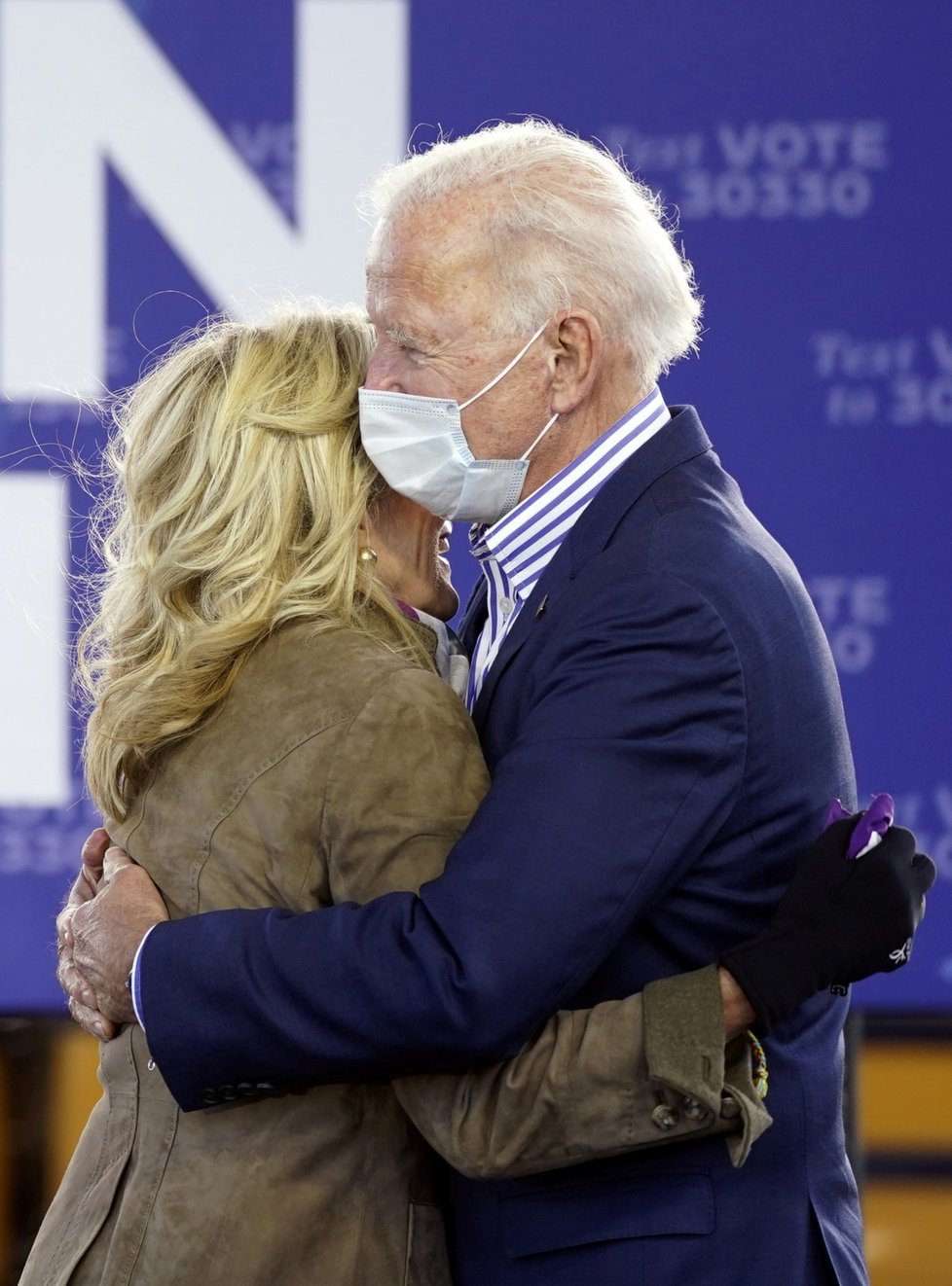 Joe Biden s manželkou Jill během kampaně v roce 2020.