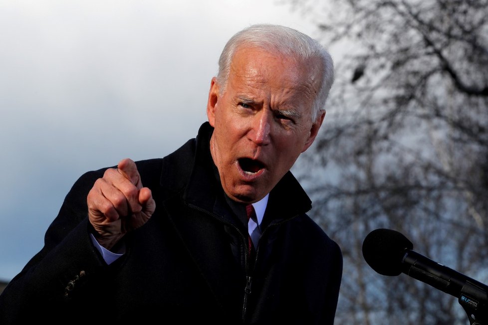 Joe Biden během volební kampaně pro prezidentské volby 2020