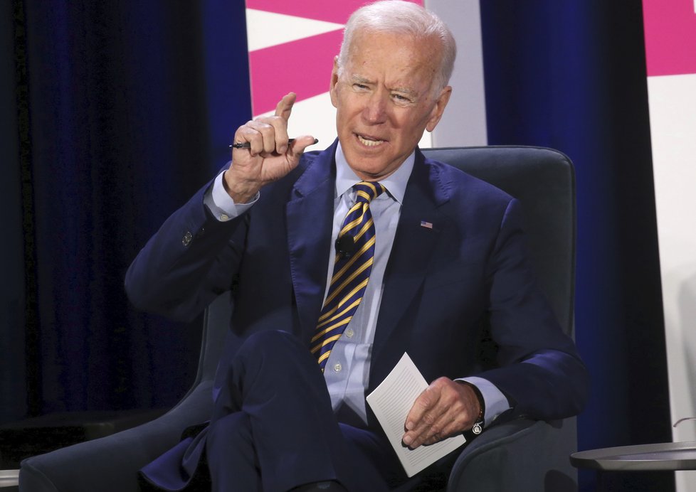 Demokratický kandidát Joe Biden.