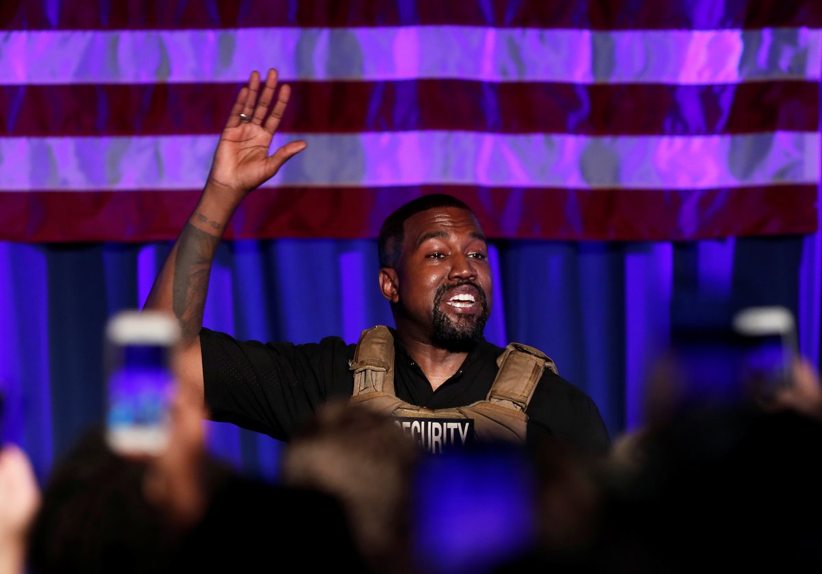 První předvolební mítink rappera Kanyeho Westa.